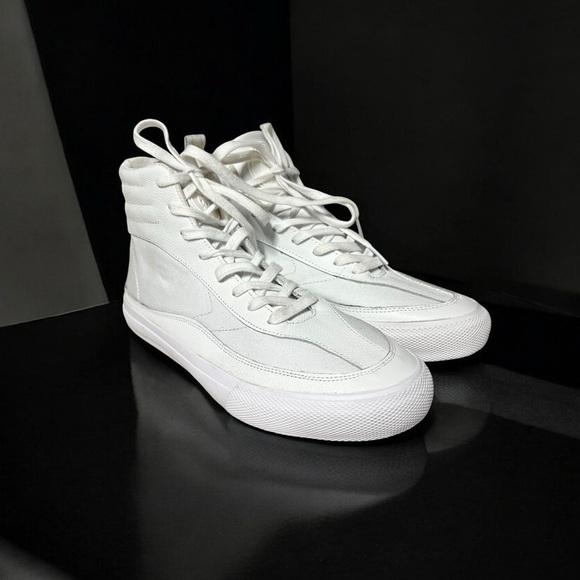 🌻NEW McQ Alexander McQueen Swallow Vulc Leather High-top Sneaker Size 40 Unisex - Picture 5 of 13